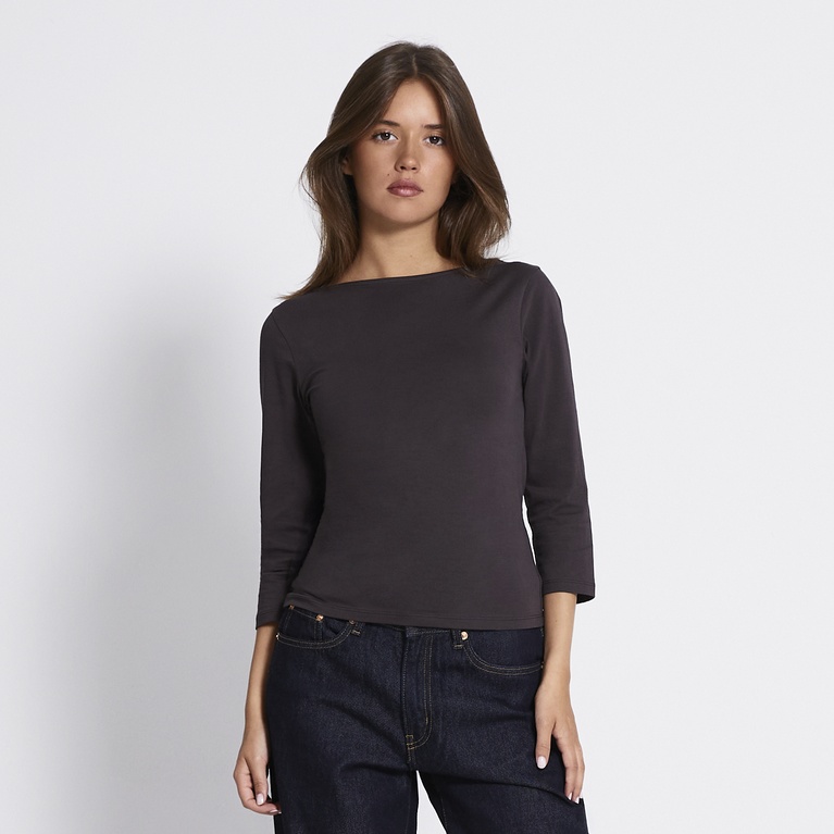 Boat neck 3/4 sleeve top "Desire"